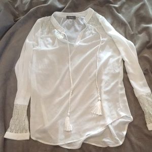White, long sleeve blouse